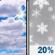 Today: Partly Sunny then Isolated Rain And Snow Showers