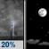 Tonight: A slight chance of showers and thunderstorms before 9pm. Mostly clear, with a low around 72. Heat index values as high as 105. West wind 1 to 5 mph. Chance of precipitation is 20%. Tonight: Slight Chance Showers And Thunderstorms then Mostly Clear
