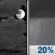 Tonight: A slight chance of rain showers after 2am. Mostly cloudy, with a low around 46. South wind 3 to 9 mph. Chance of precipitation is 20%. Tonight: Mostly Cloudy then Slight Chance Rain Showers