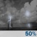 Monday Night: A chance of showers and thunderstorms before 8pm, then a chance of showers and thunderstorms. Mostly cloudy, with a low around 65. Chance of precipitation is 50%. Monday Night: Chance Showers And Thunderstorms